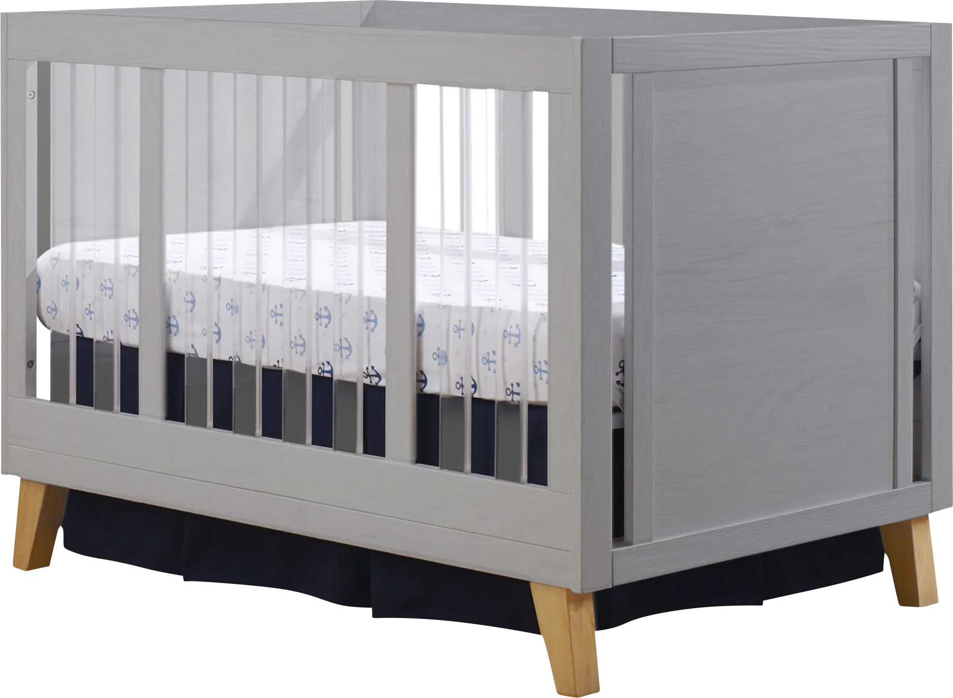 Malou Gray Natural Crib - Thumbnail - Image 1