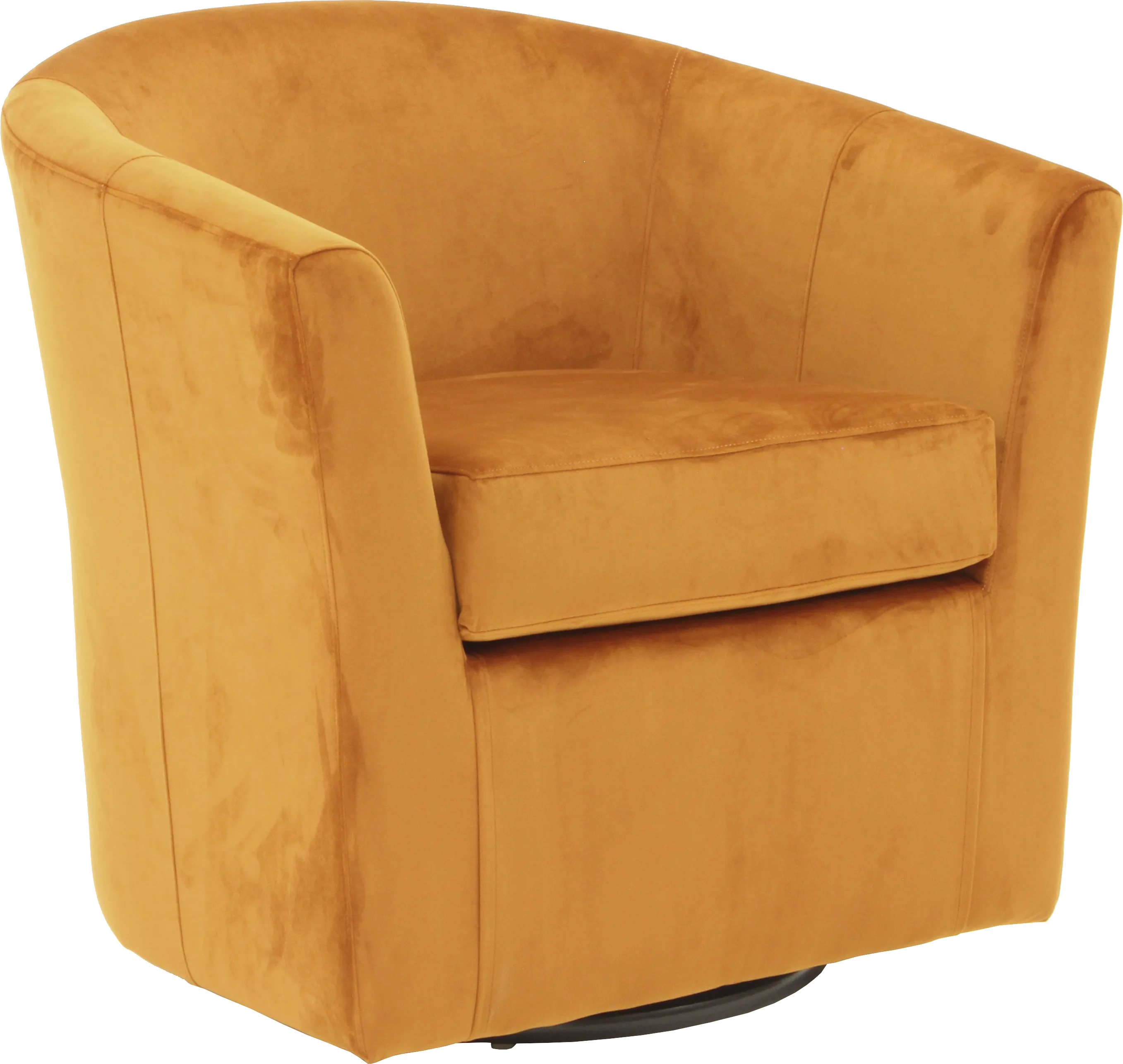 Lughala I Orange Swivel Accent Chair - Thumbnail - Image 1