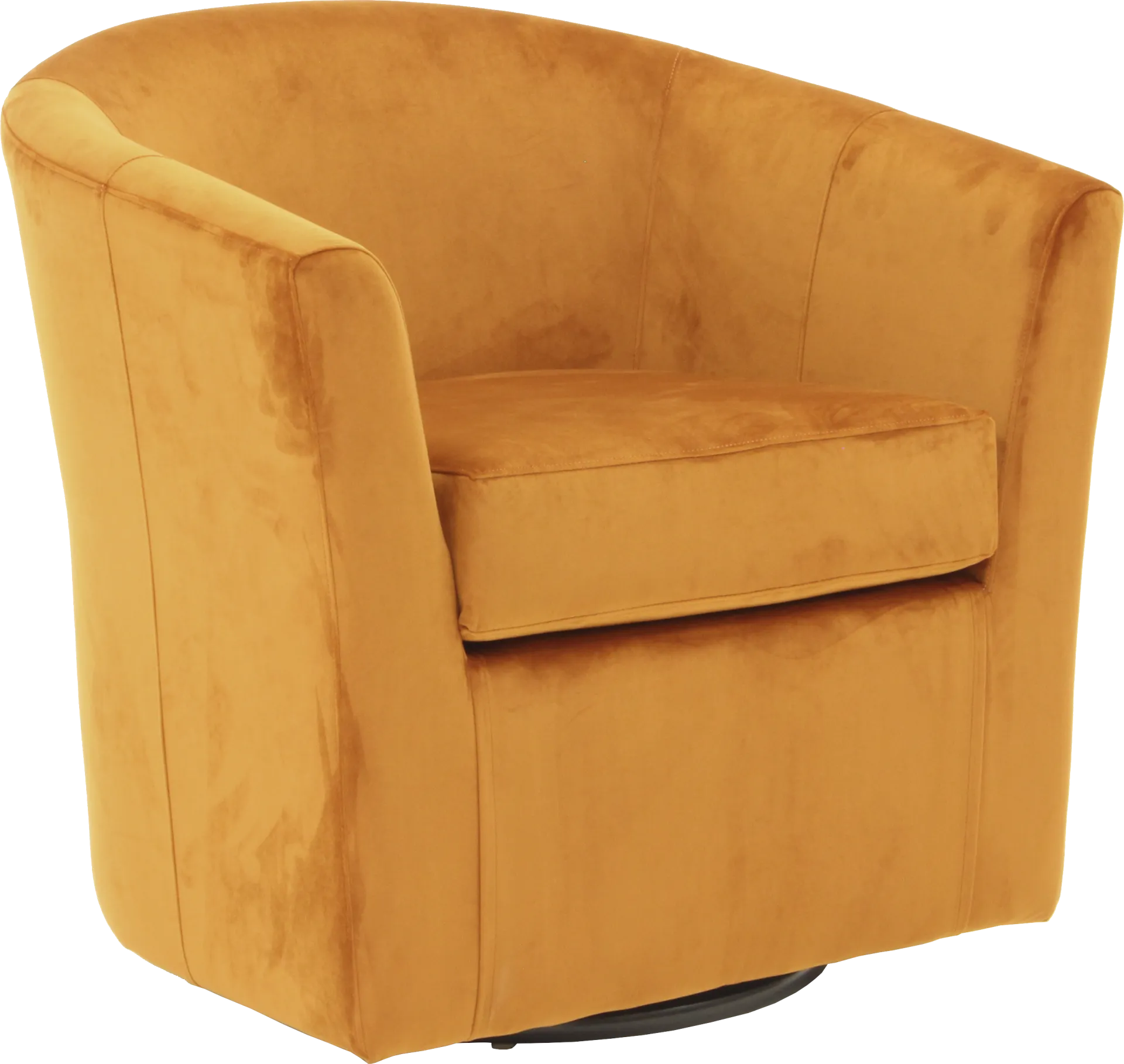 Lughala I Orange Swivel Accent Chair - Image 1