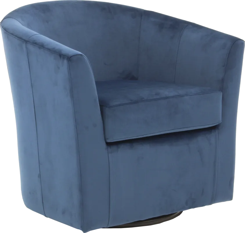Lughala I Blue Swivel Accent Chair