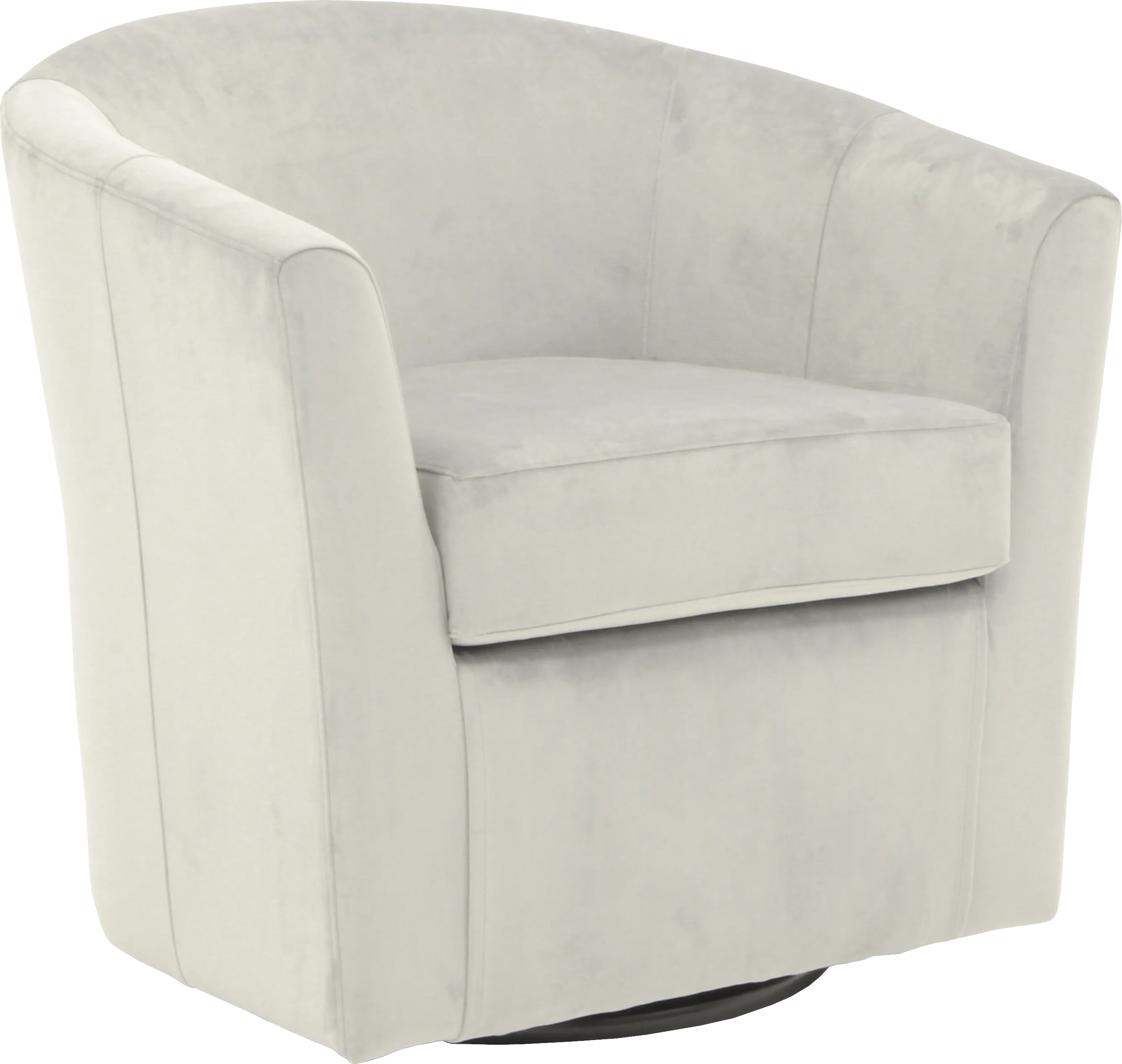 Lughala I Pewter Swivel Accent Chair - Thumbnail - Image 1
