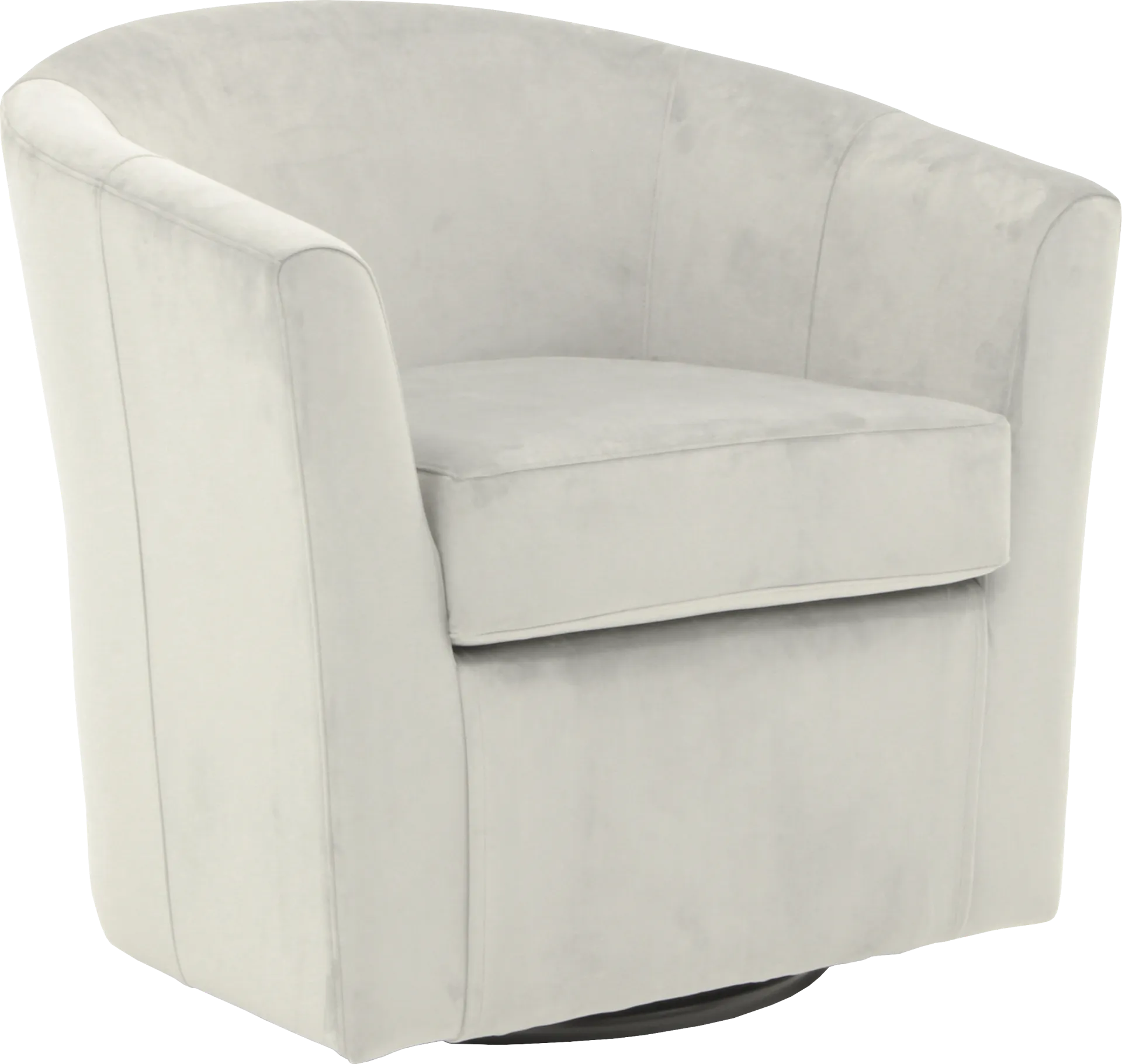 Lughala I Pewter Swivel Accent Chair - Image 1