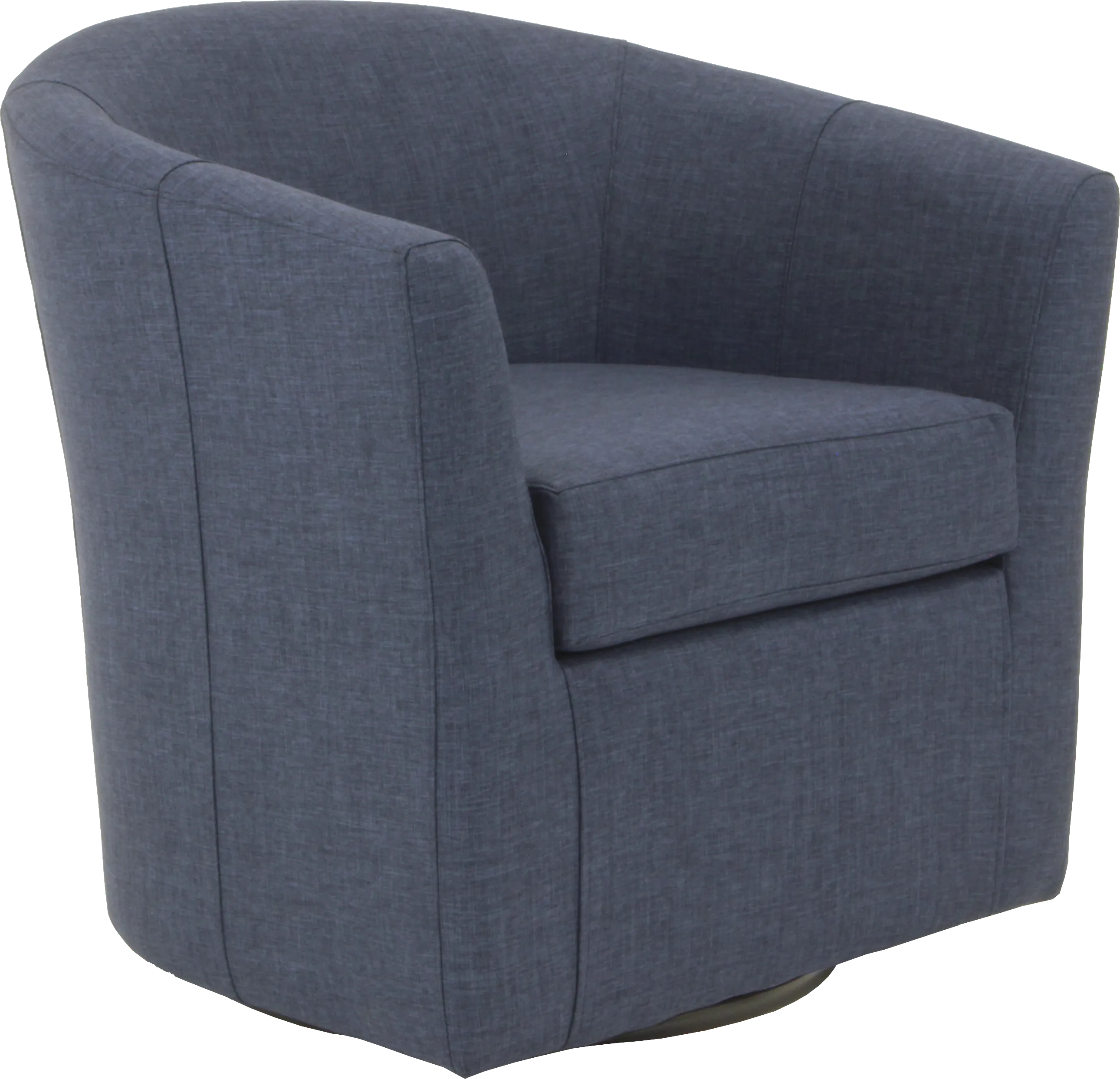 Lughala I Navy Swivel Accent Chair - Thumbnail - Image 1