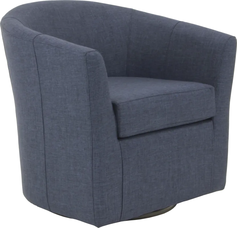 Lughala I Navy Swivel Accent Chair