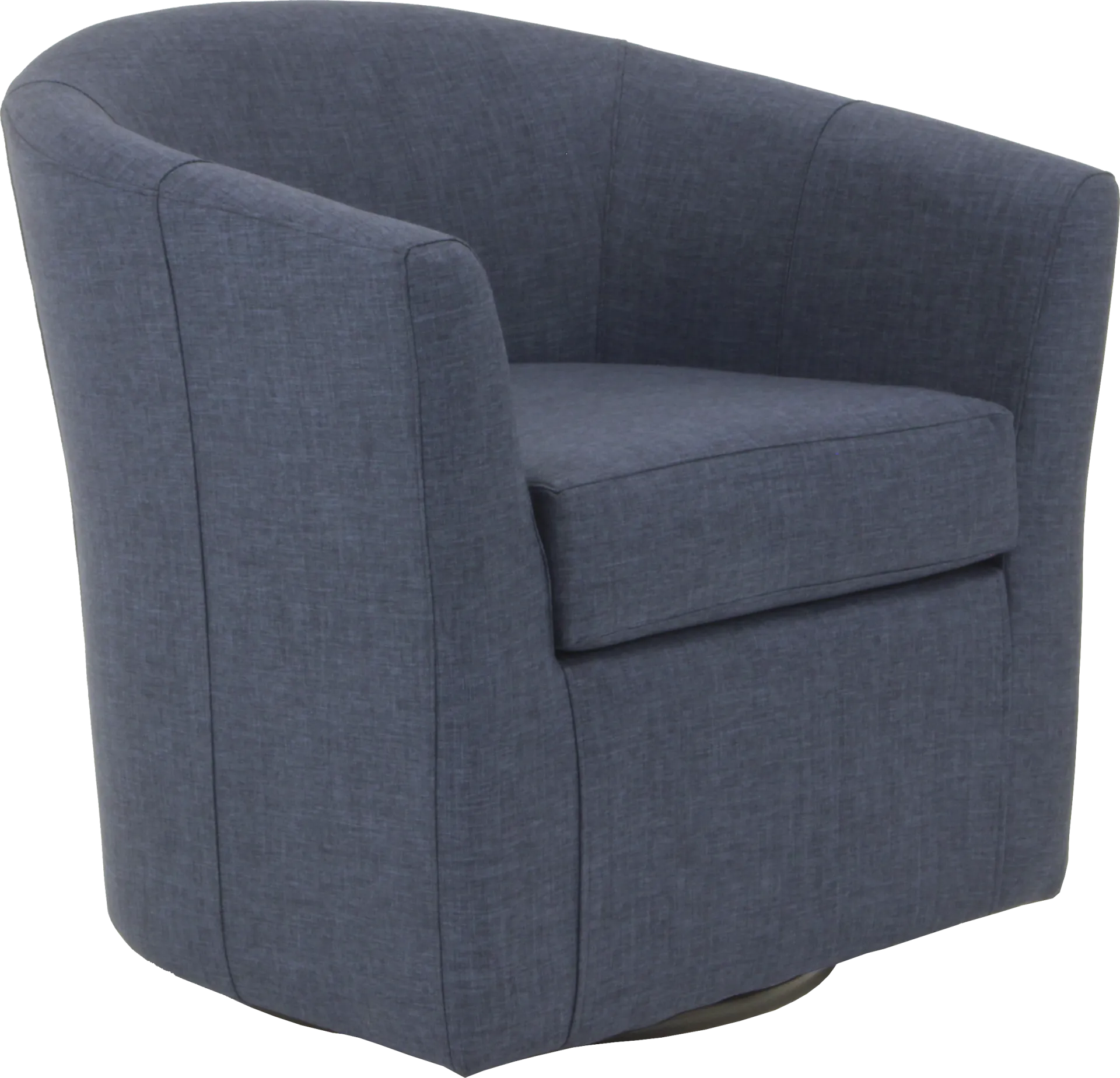 Lughala I Navy Swivel Accent Chair - Image 1
