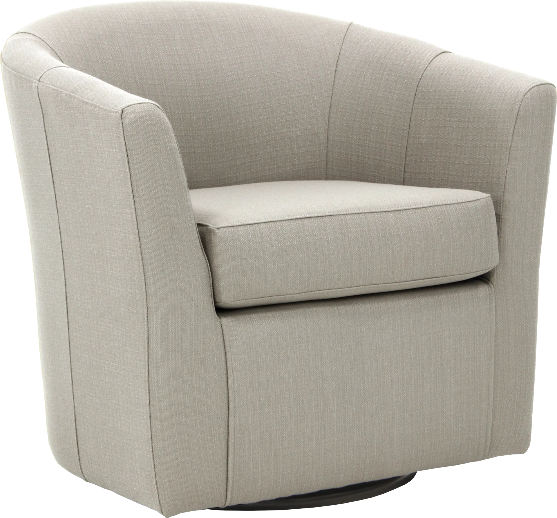 Lughala I Ivory Swivel Accent Chair - Image 1