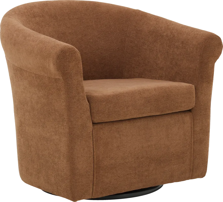 Alokaba Red Swivel Accent Chair