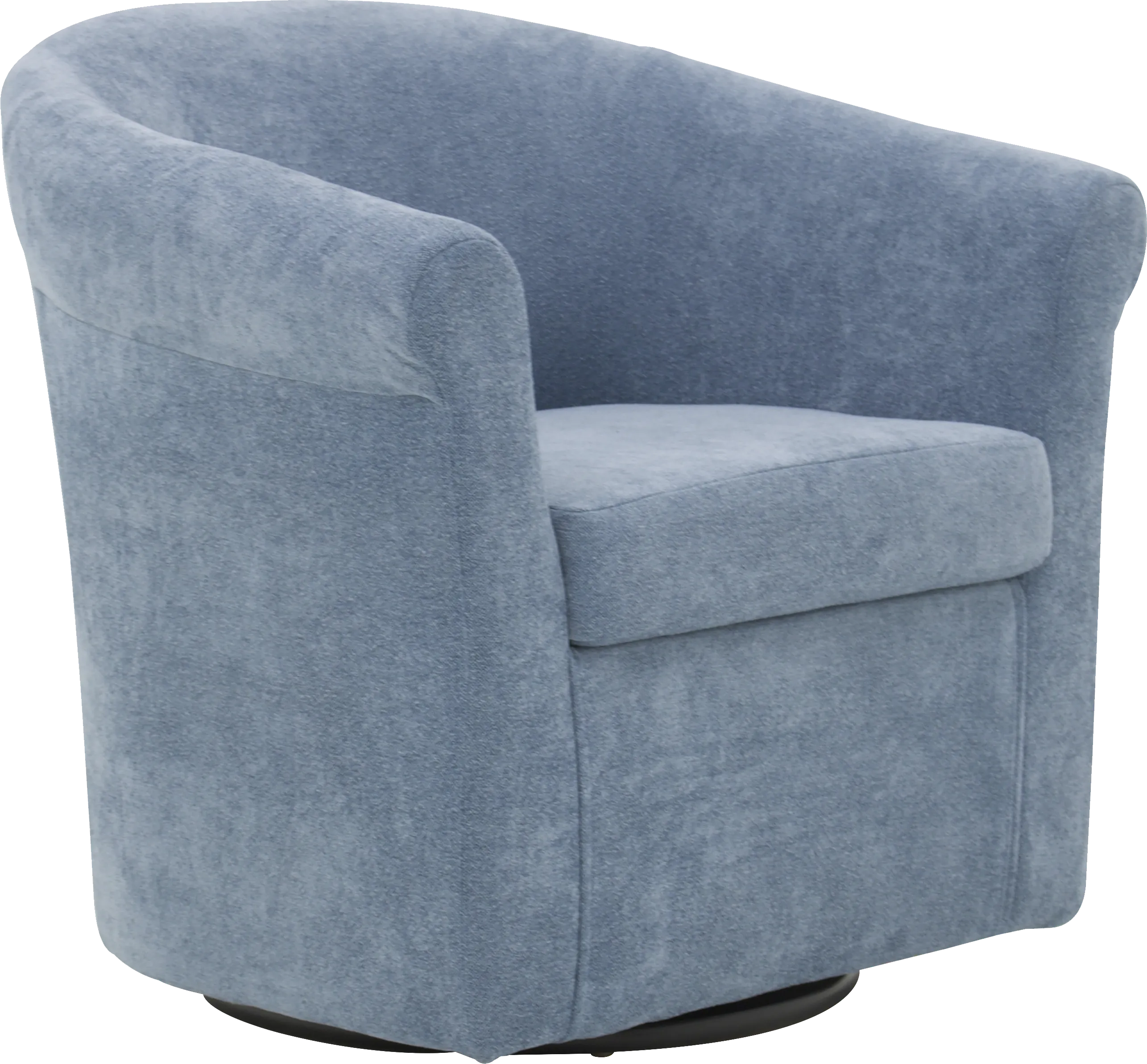 Alokaba Light Blue Swivel Accent Chair - Thumbnail - Image 1