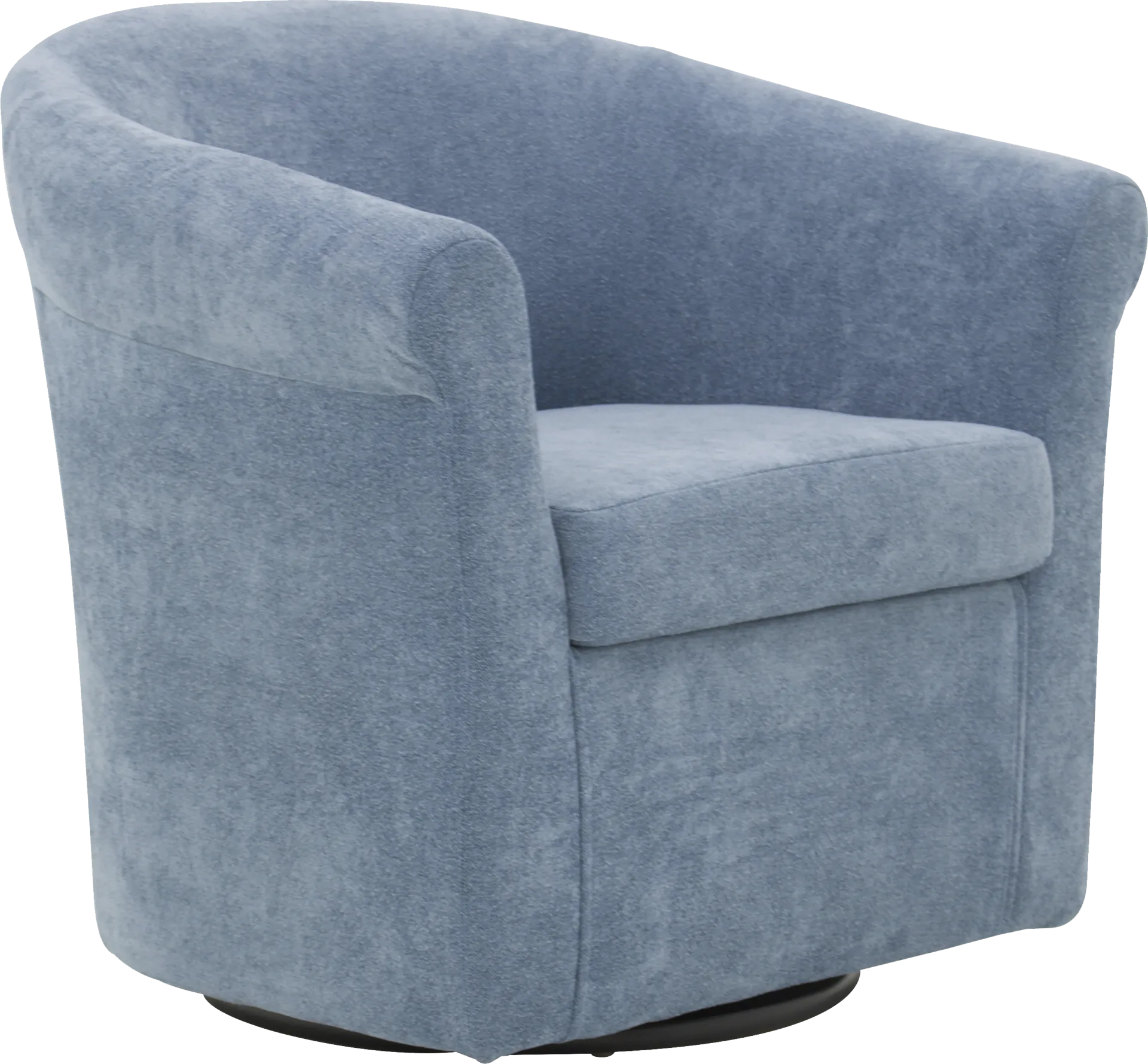 Alokaba Light Blue Swivel Accent Chair - Image 1