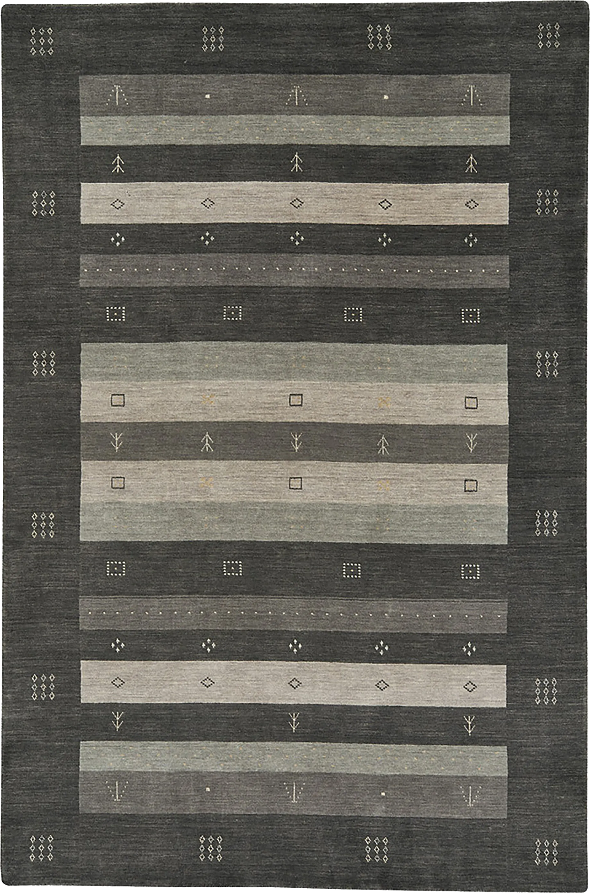 Elmbron Charcoal 3' x 5' Rug - Image 1