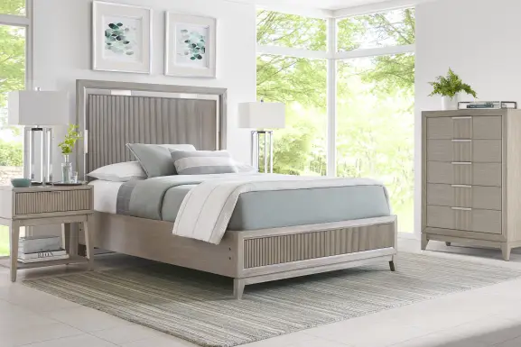 Bellante Gray 5 Pc King Panel Bedroom