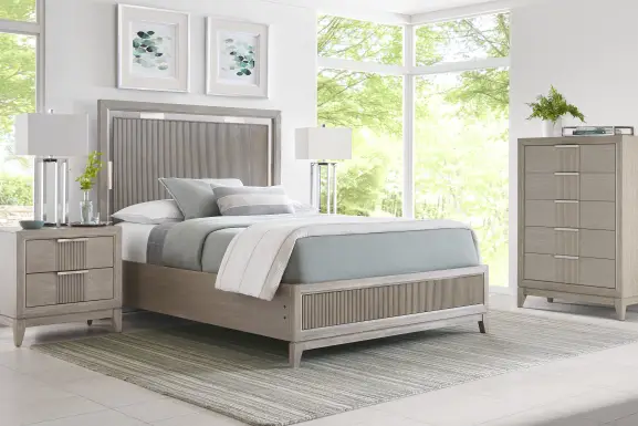 Bellante Gray 5 Pc King Panel Bedroom