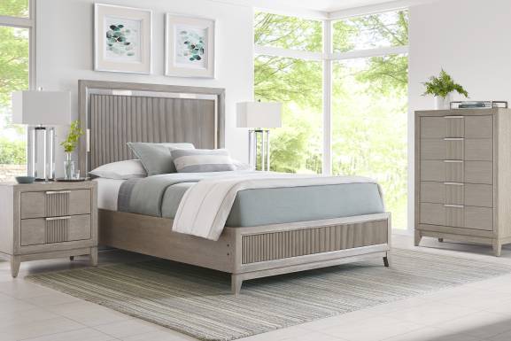 Bellante Gray Two Drawer Nightstand