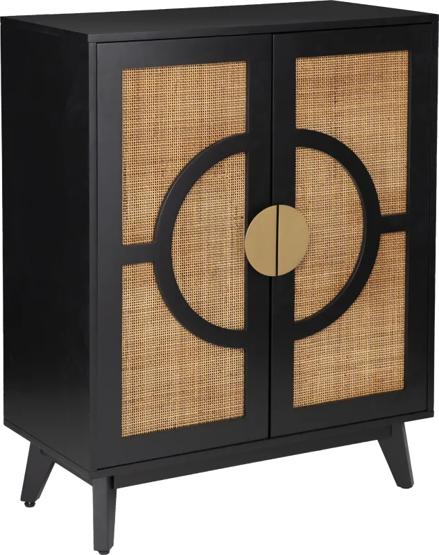Wenesly Black Accent Cabinet