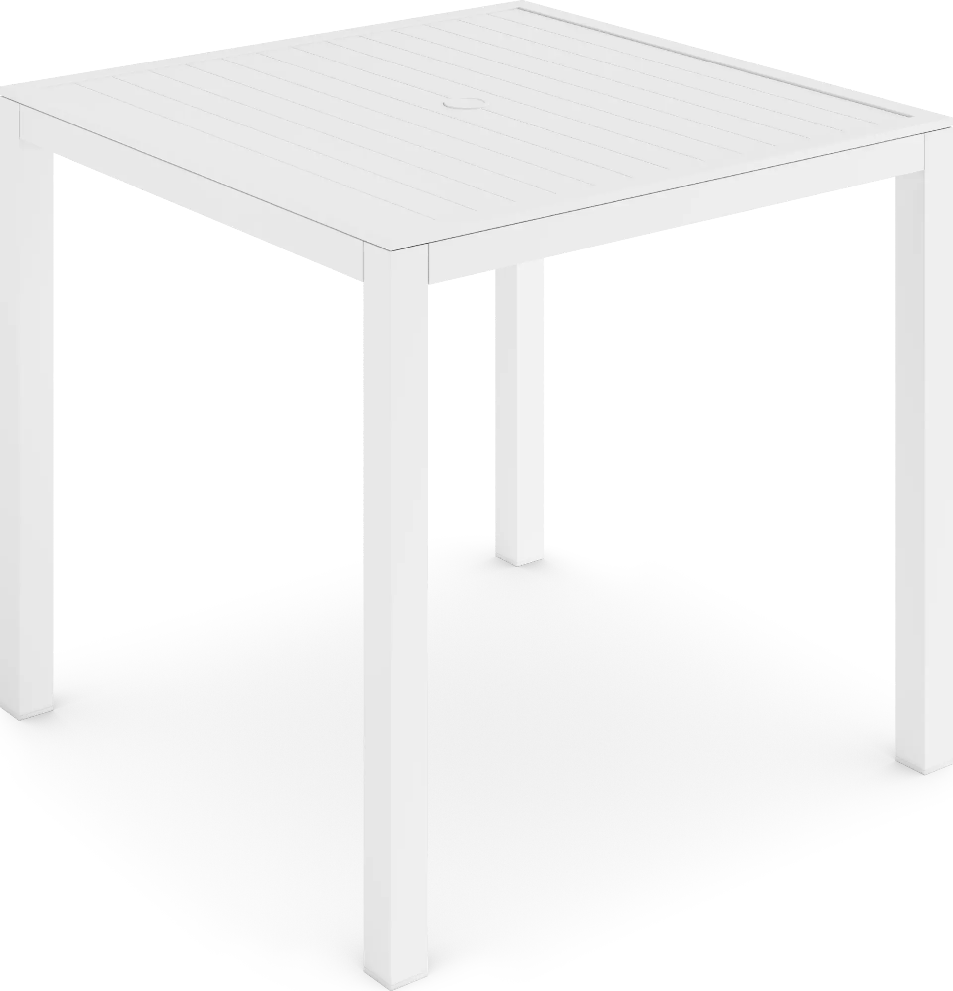 Solana White 38 in. Square Balcony Outdoor Dining Table