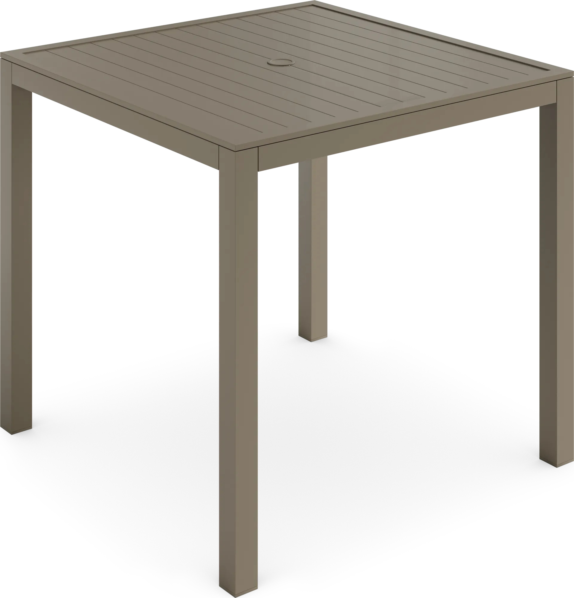 Solana Taupe 38 in. Square Balcony Outdoor Dining Table - Image 2