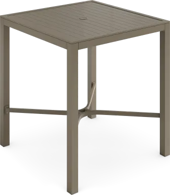 Solana Taupe 38 in. Square Bar Height Outdoor Dining Table