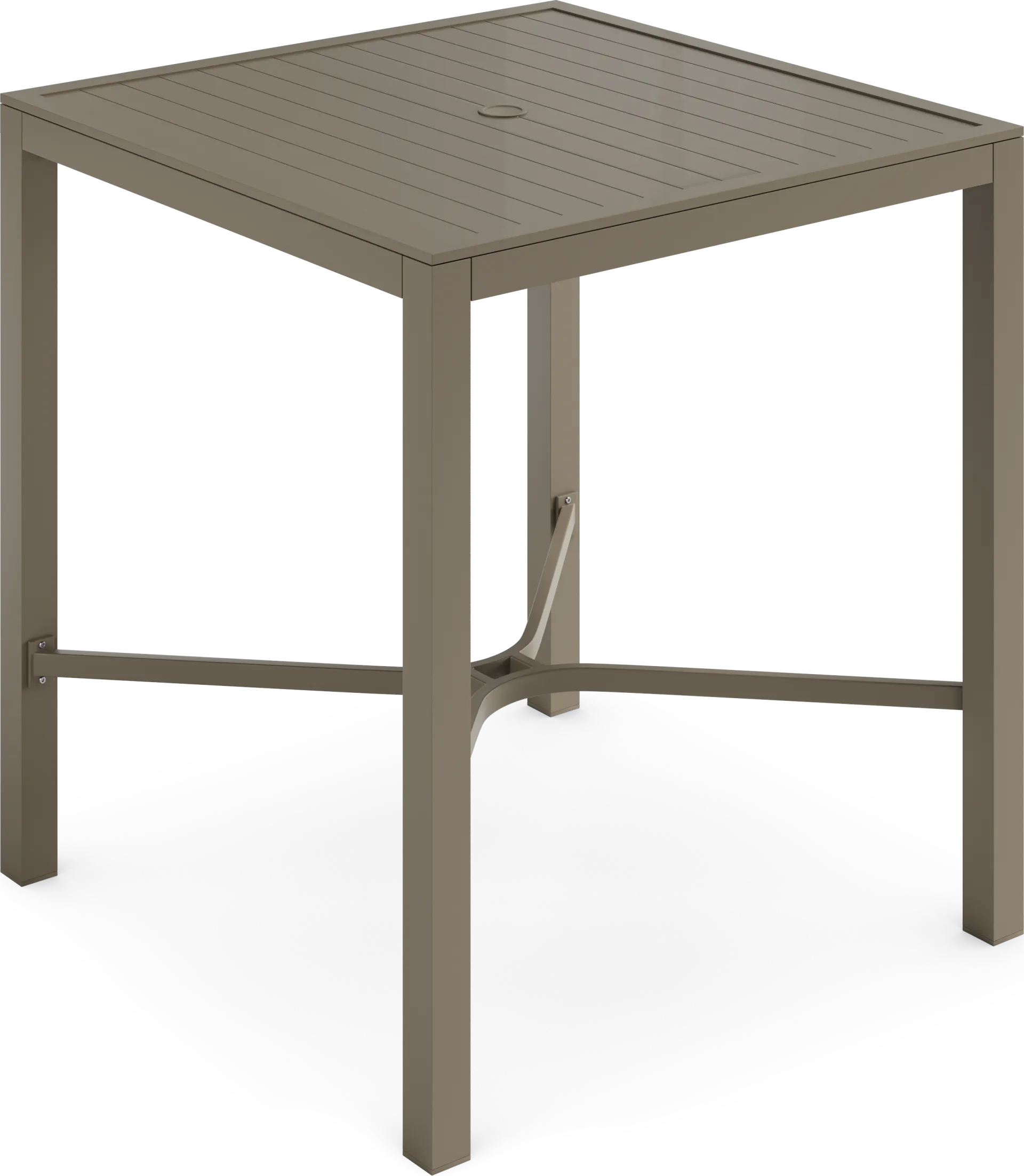Solana Taupe 38 in. Square Bar Height Outdoor Dining Table - Image 2