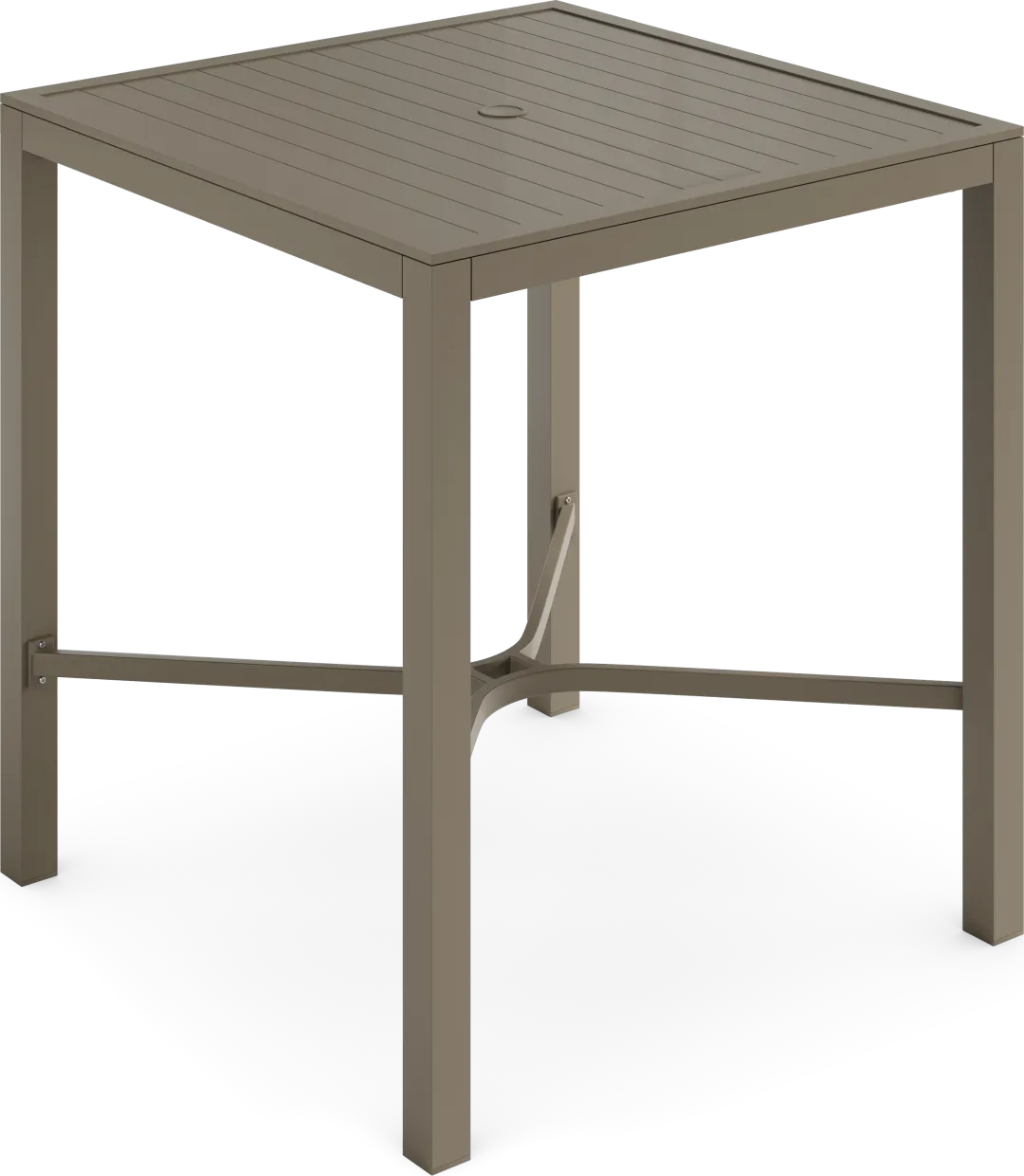 Solana Taupe 38 in. Square Bar Height Outdoor Dining Table