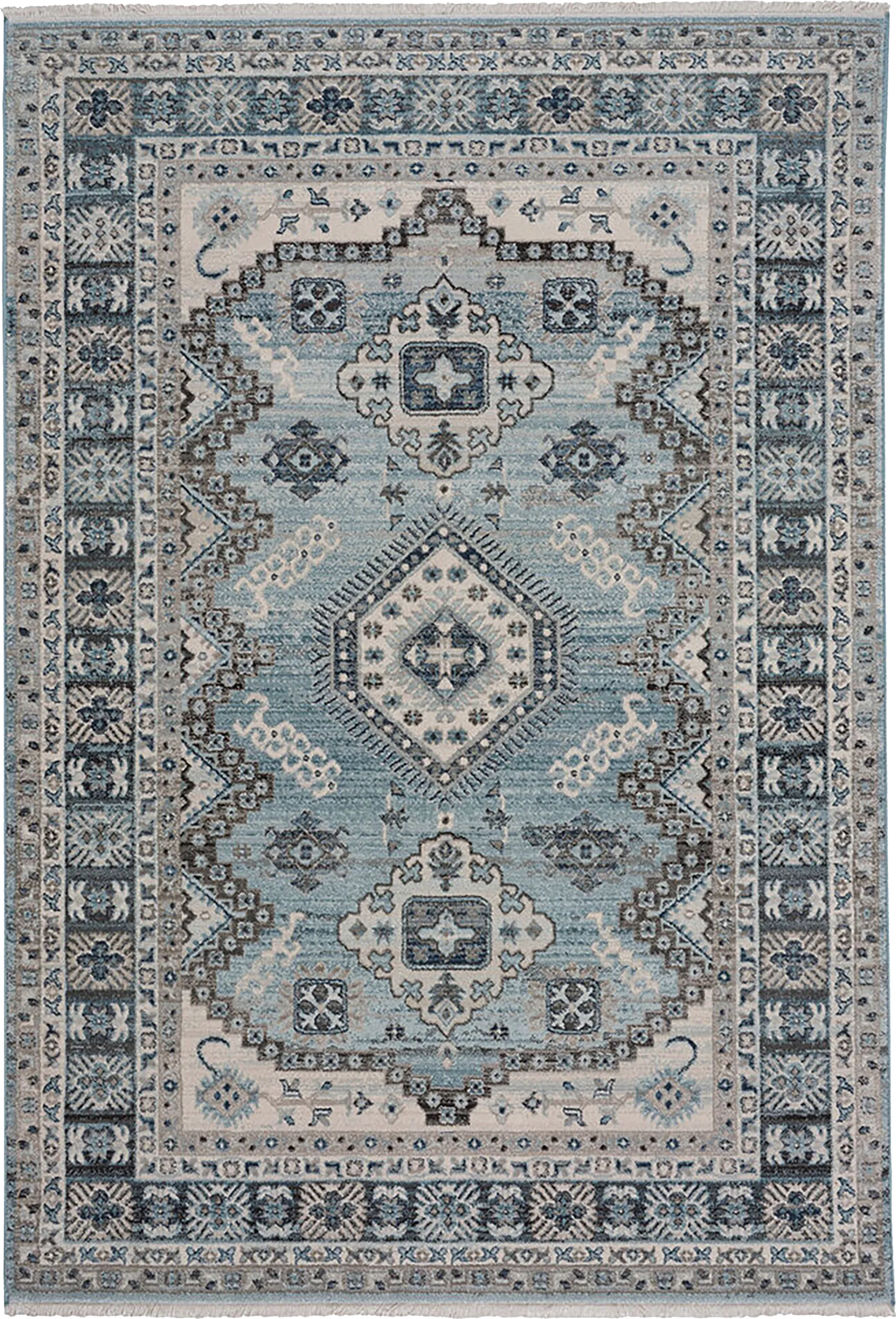 Biencona Blue 2'6 x 8' Runner Rug - Image 1
