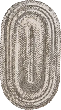 Bexmark Gray 3' x 5' Oval Rug