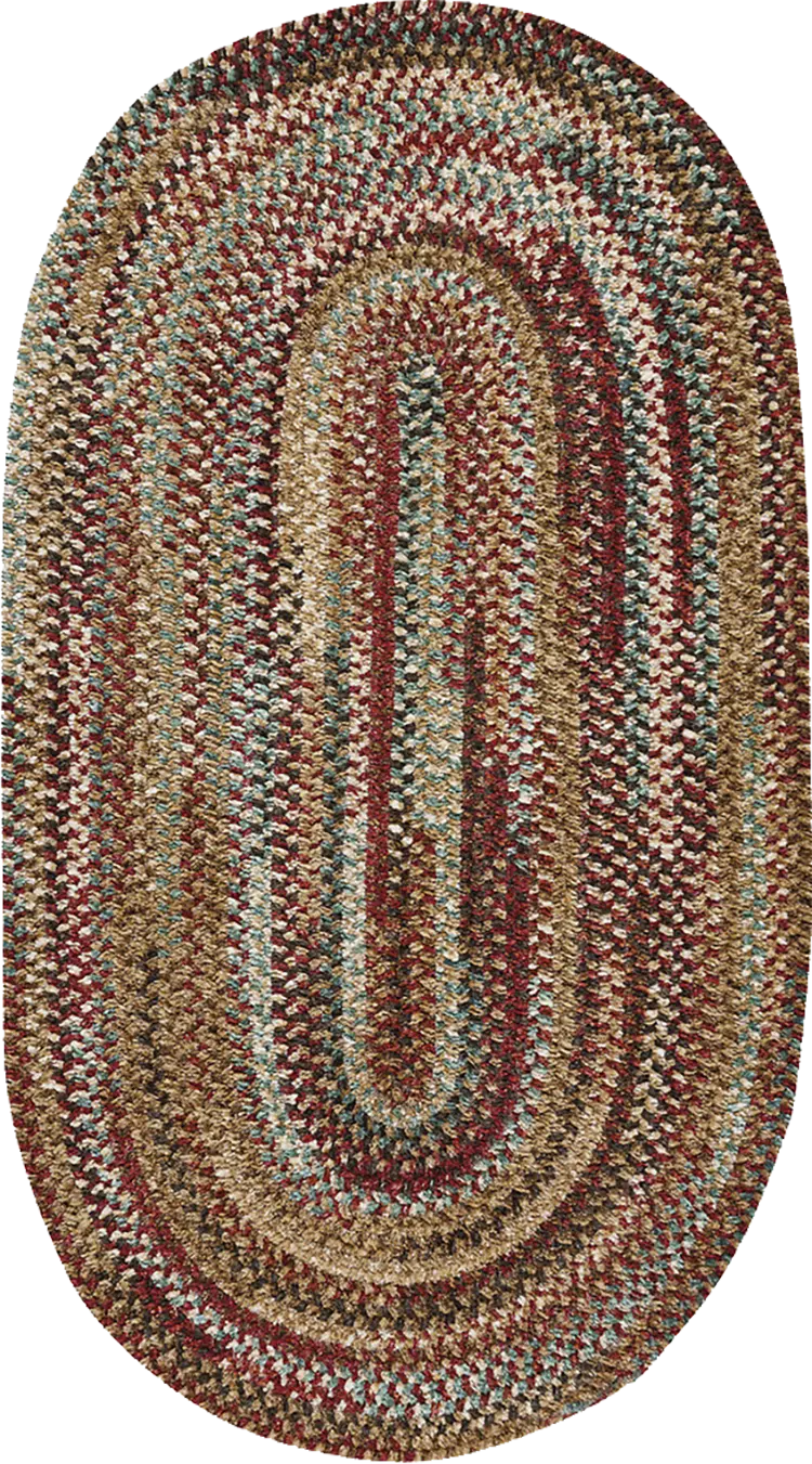 Bexmark Red 3' x 5' Oval Rug