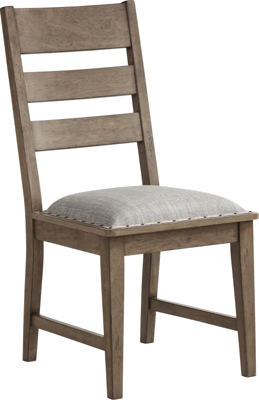 Hazelnut Woods Brown Ladder Back Side Chair
