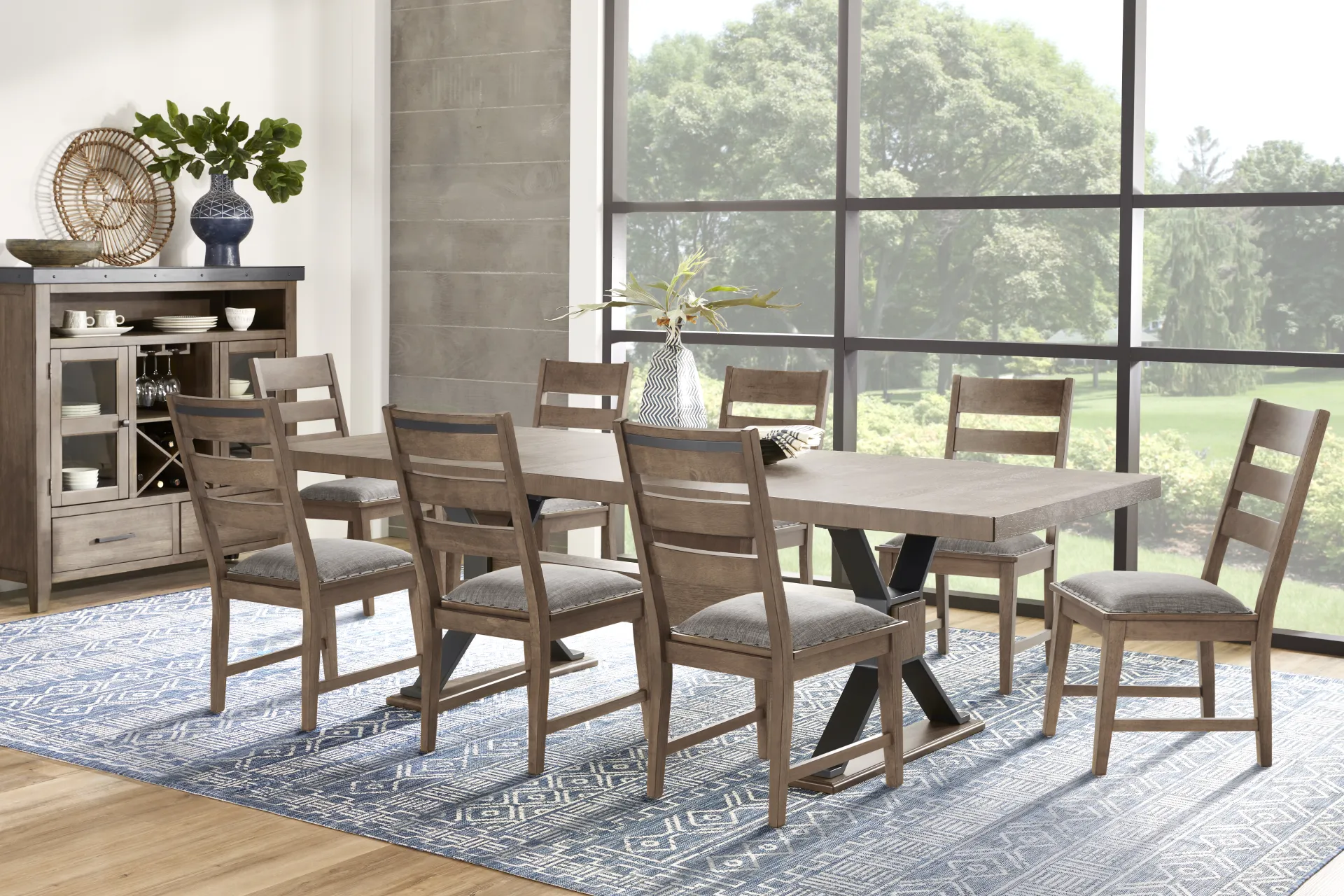 Hazelnut Woods Brown Ladder Back Side Chair - Image 1