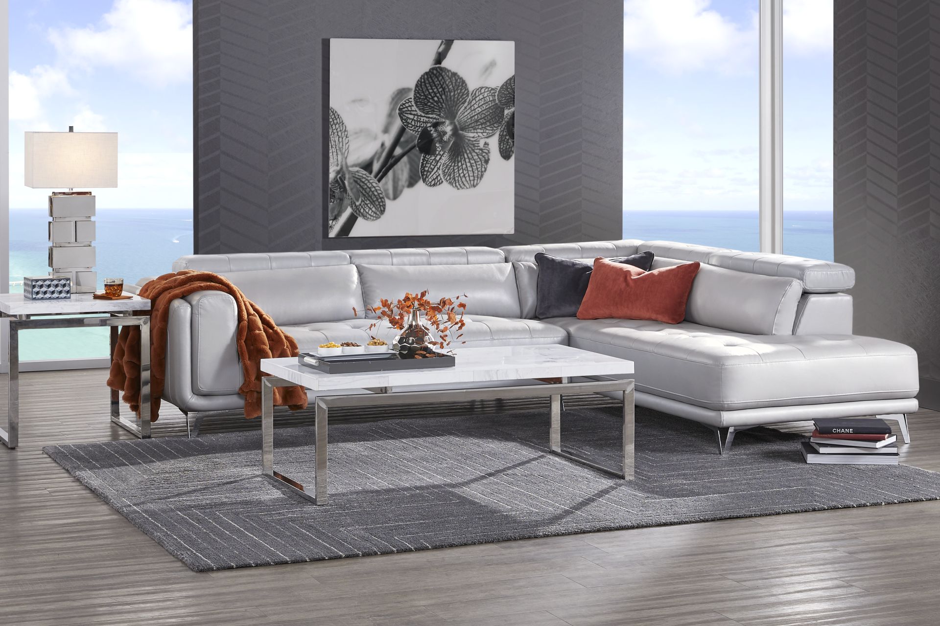 Hudson Heights Platinum 2 Pc Sectional - Image 2