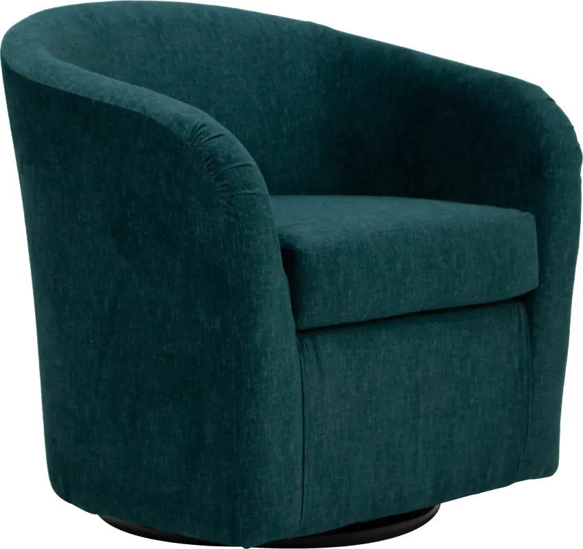 Emsabit I Teal Swivel Accent Chair