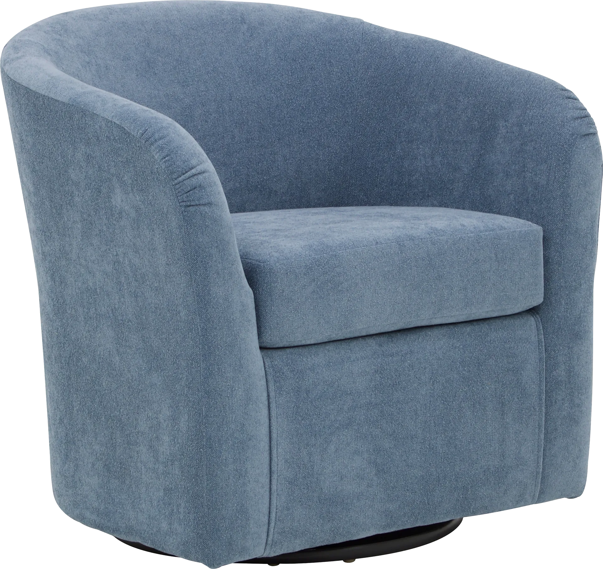Emsabit I Light Blue Swivel Accent Chair - Image 1