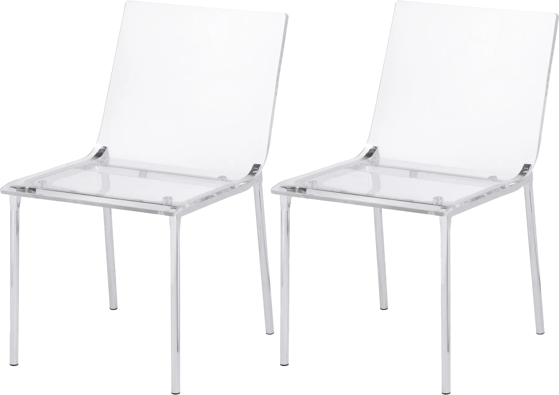 Migoya Chrome Dining Chair, Set of 2 - Image 1