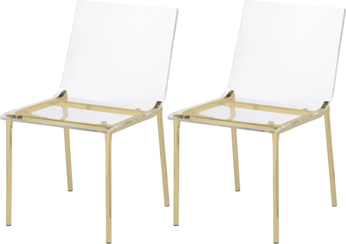 Migoya Gold Dining Chair, Set of 2