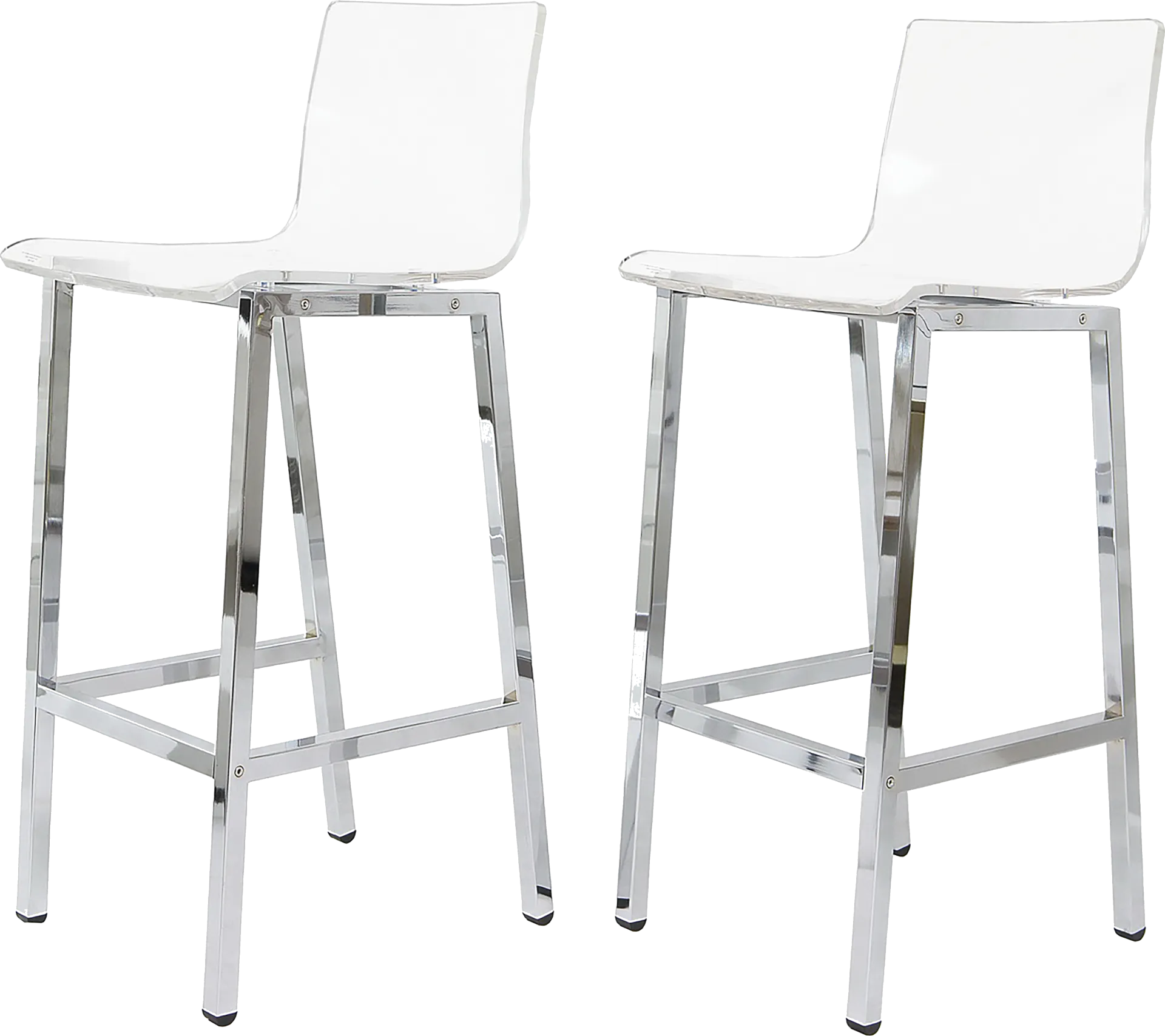 Dixato Chrome Bar Stool, Set of 2 - Image 1