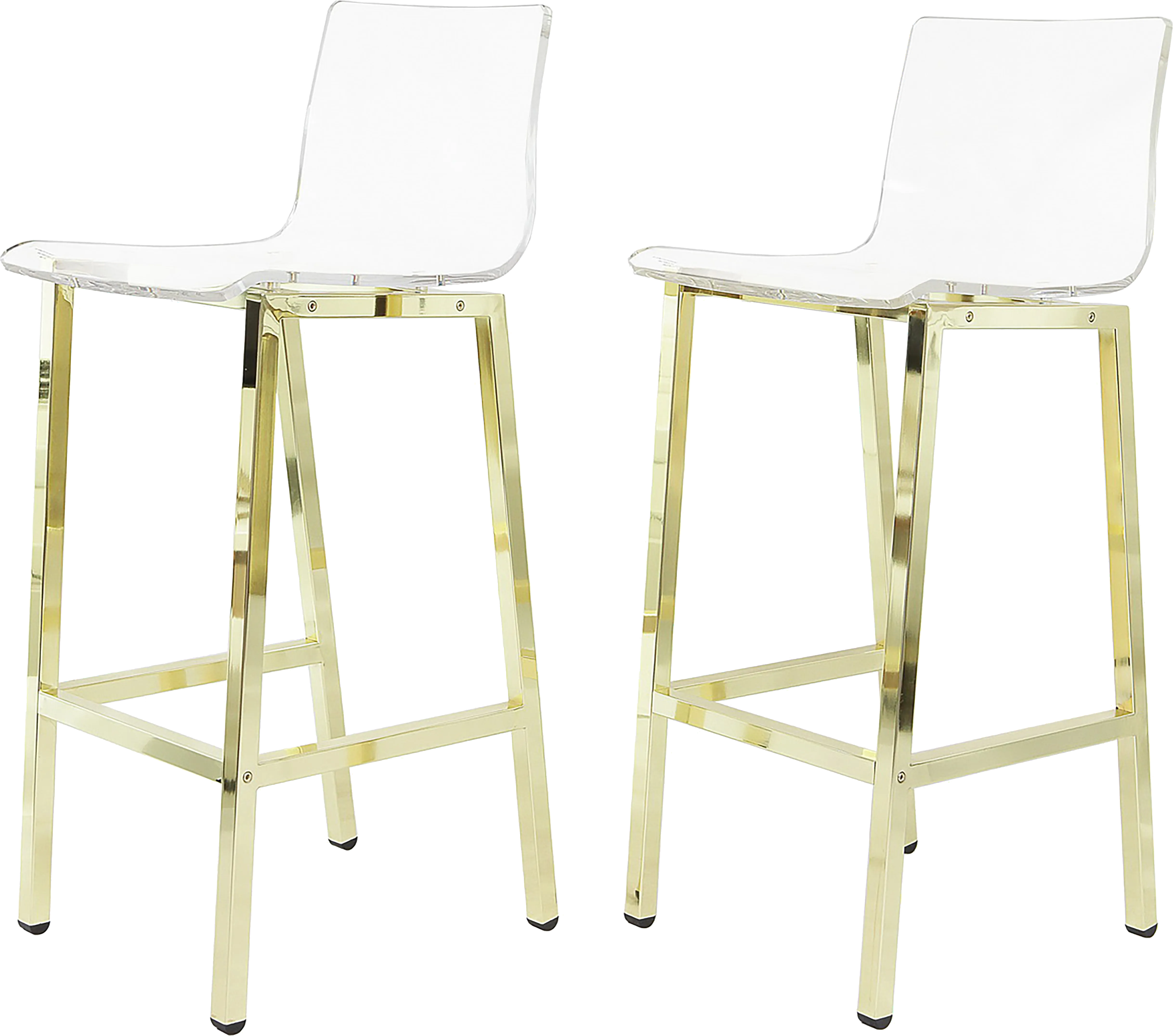 Dixato Gold Bar Stool, Set of 2 - Thumbnail - Image 1