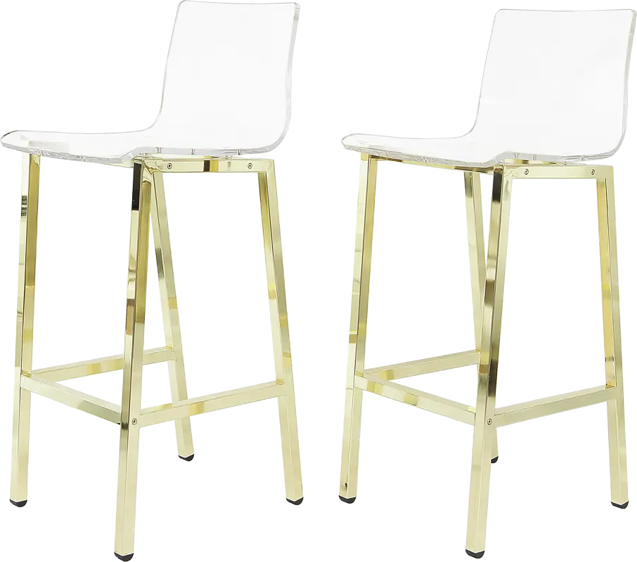 Dixato Gold Bar Stool, Set of 2