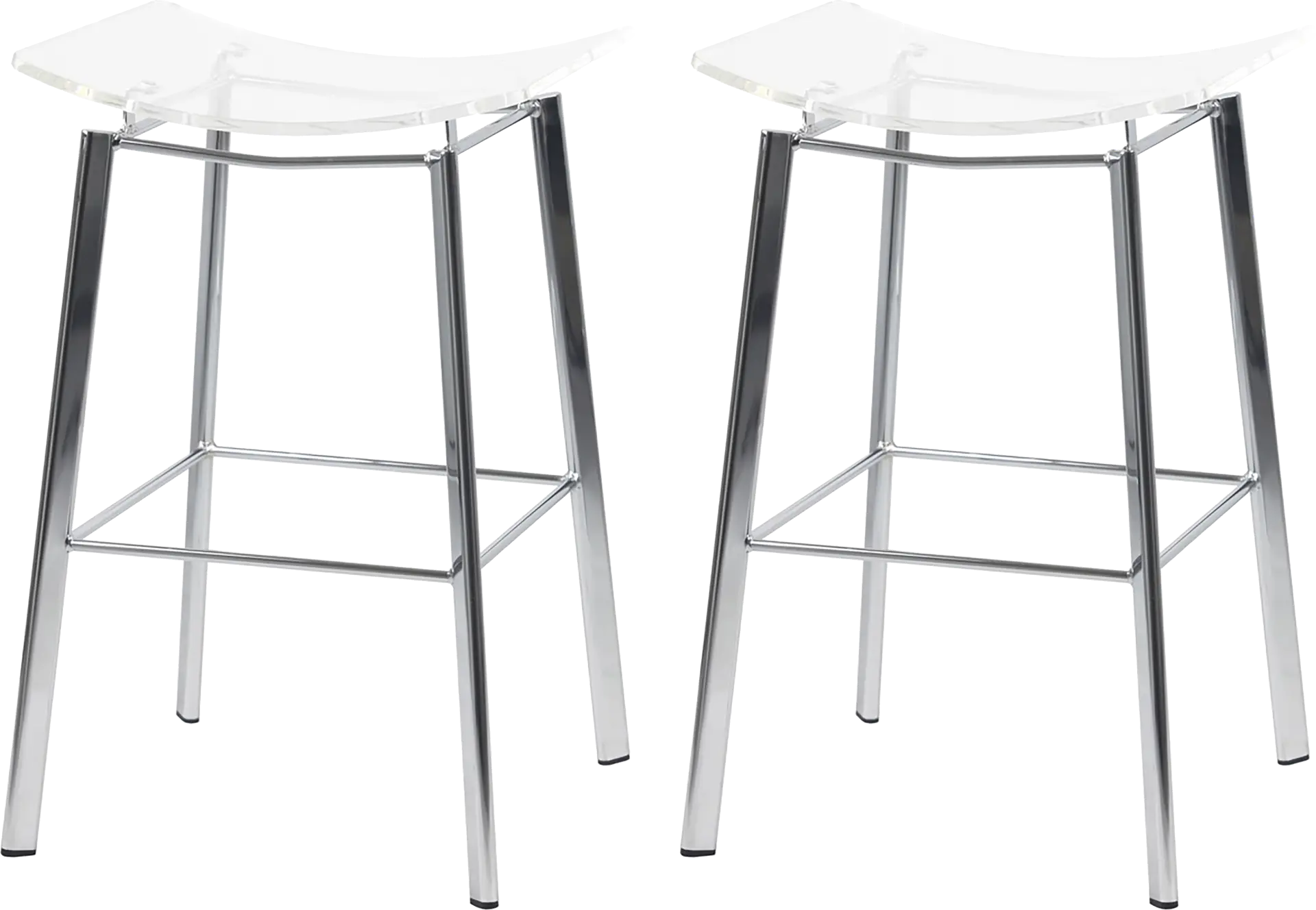 Belriban Chrome Bar Stool, Set of 2