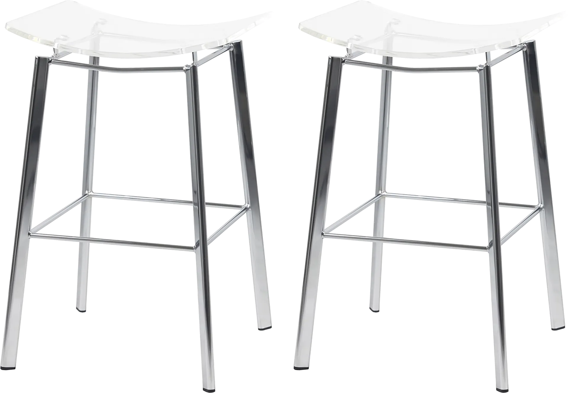 Belriban Chrome Bar Stool, Set of 2 - Image 1