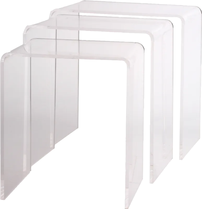 Padrish Clear Nesting Tables, Set of 3