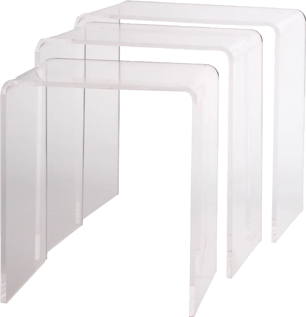 Padrish Clear Nesting Tables, Set of 3