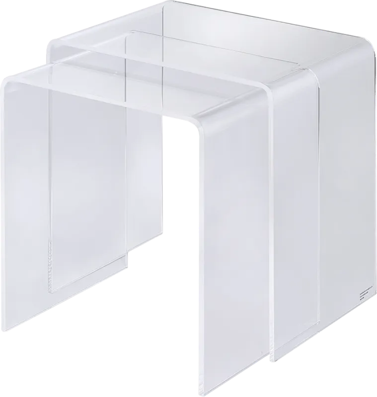Padyer Clear Nesting Tables, Set of 2