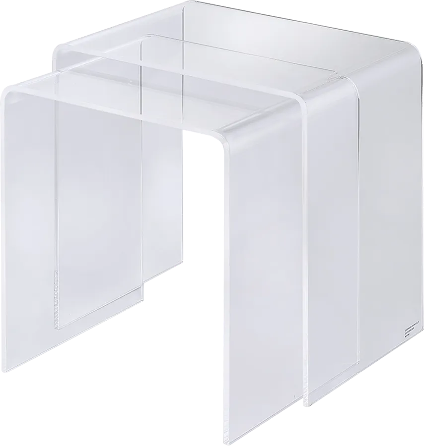 Padyer Clear Nesting Tables, Set of 2 - Image 1