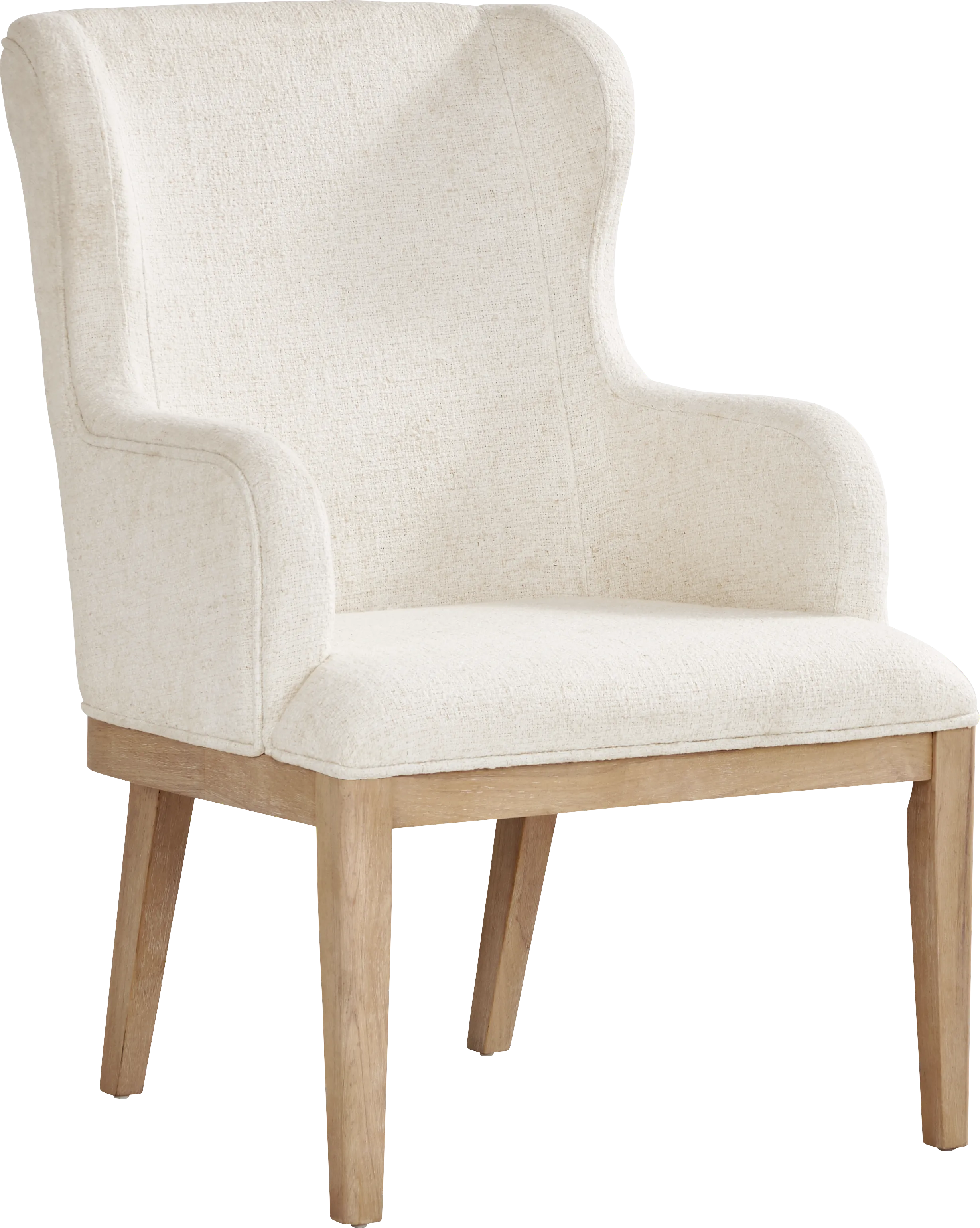 Callen Way Beige 5 Pc Trestle Dining Room with Upholstered Arm Chairs - Thumbnail - Image 5