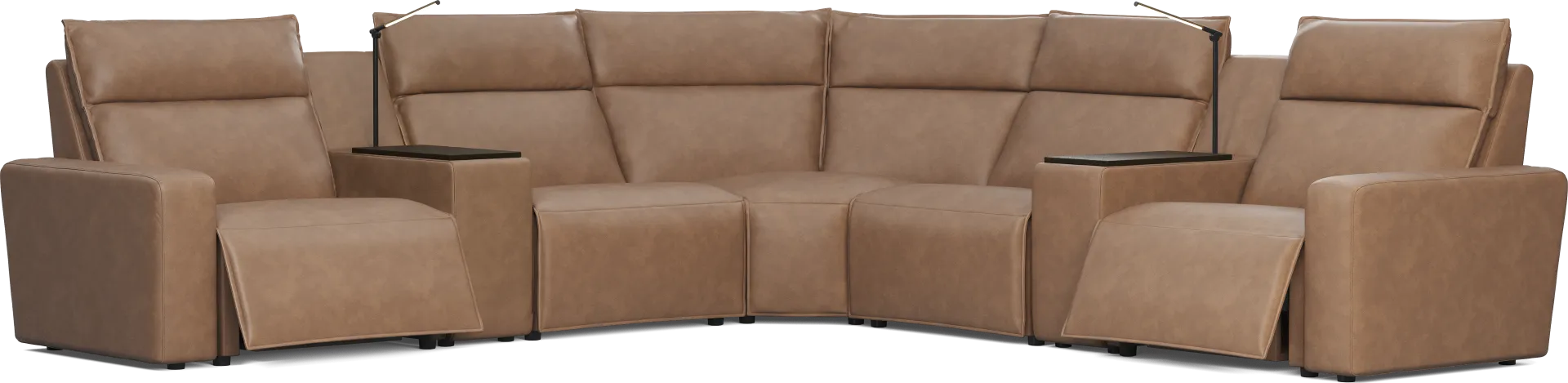 Saddle 7 Pc Dual Power Reclining ModularTwo - Image 1