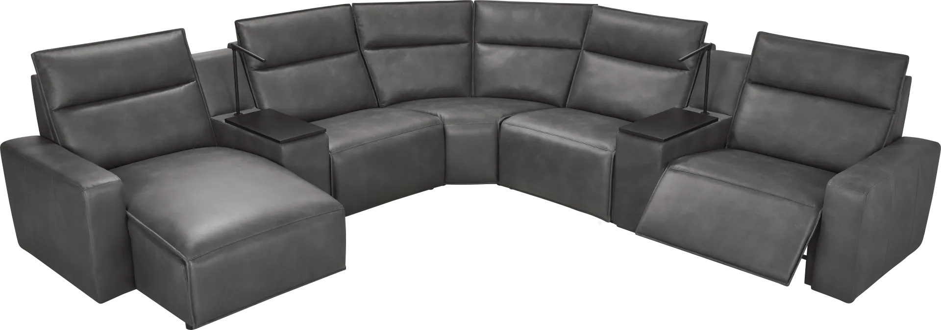 Charcoal 7 Pc Dual Power Reclining ModularTwo - Image 1