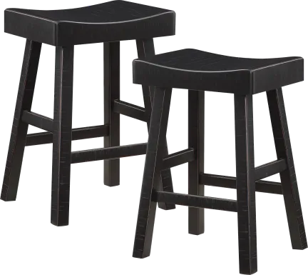Mcewen Black Counter Height Stool, Set of 2