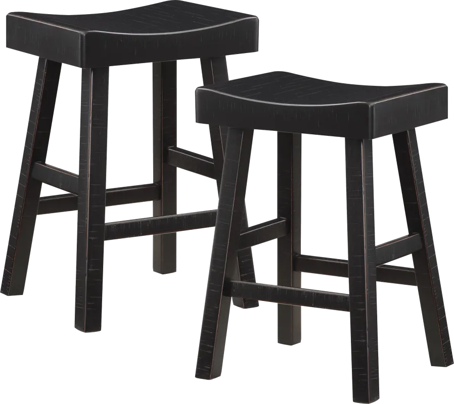 Mcewen Black Counter Height Stool, Set of 2
