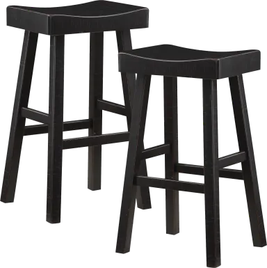 Mcewen Black Bar Stool, Set of 2