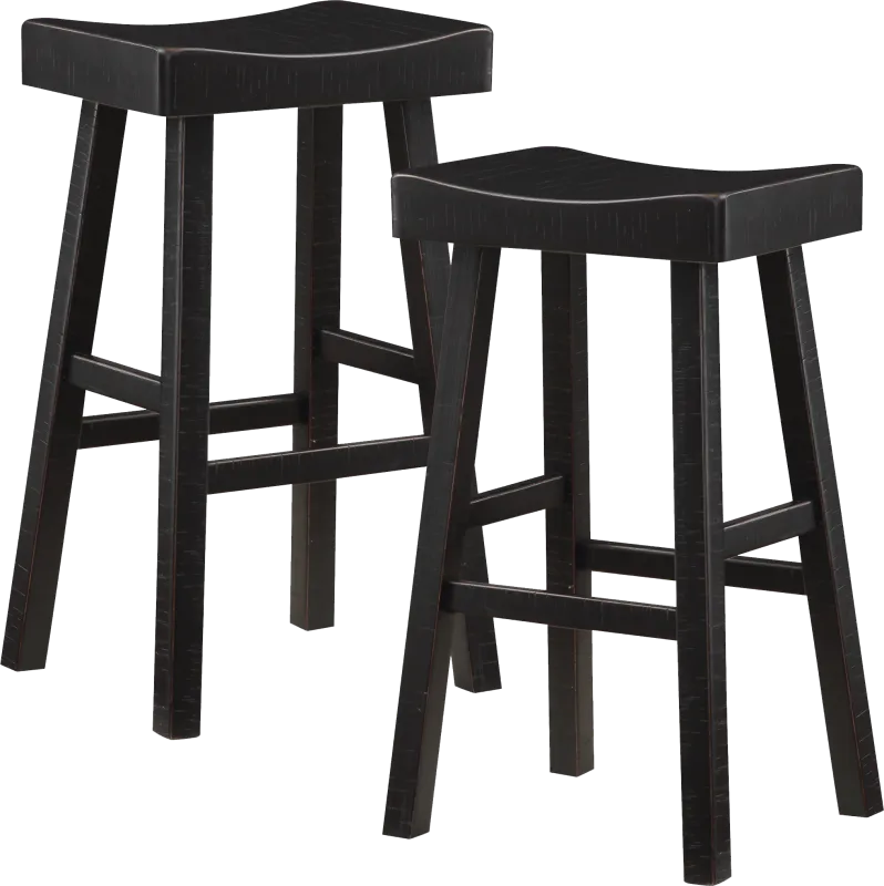 Mcewen Black Bar Stool, Set of 2