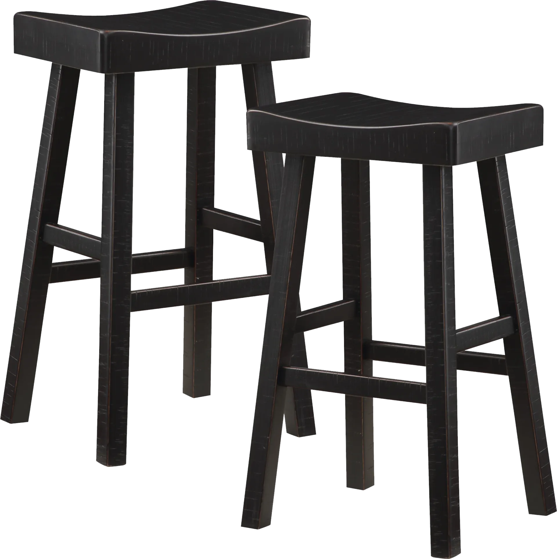 Mcewen Black Bar Stool, Set of 2 - Image 1